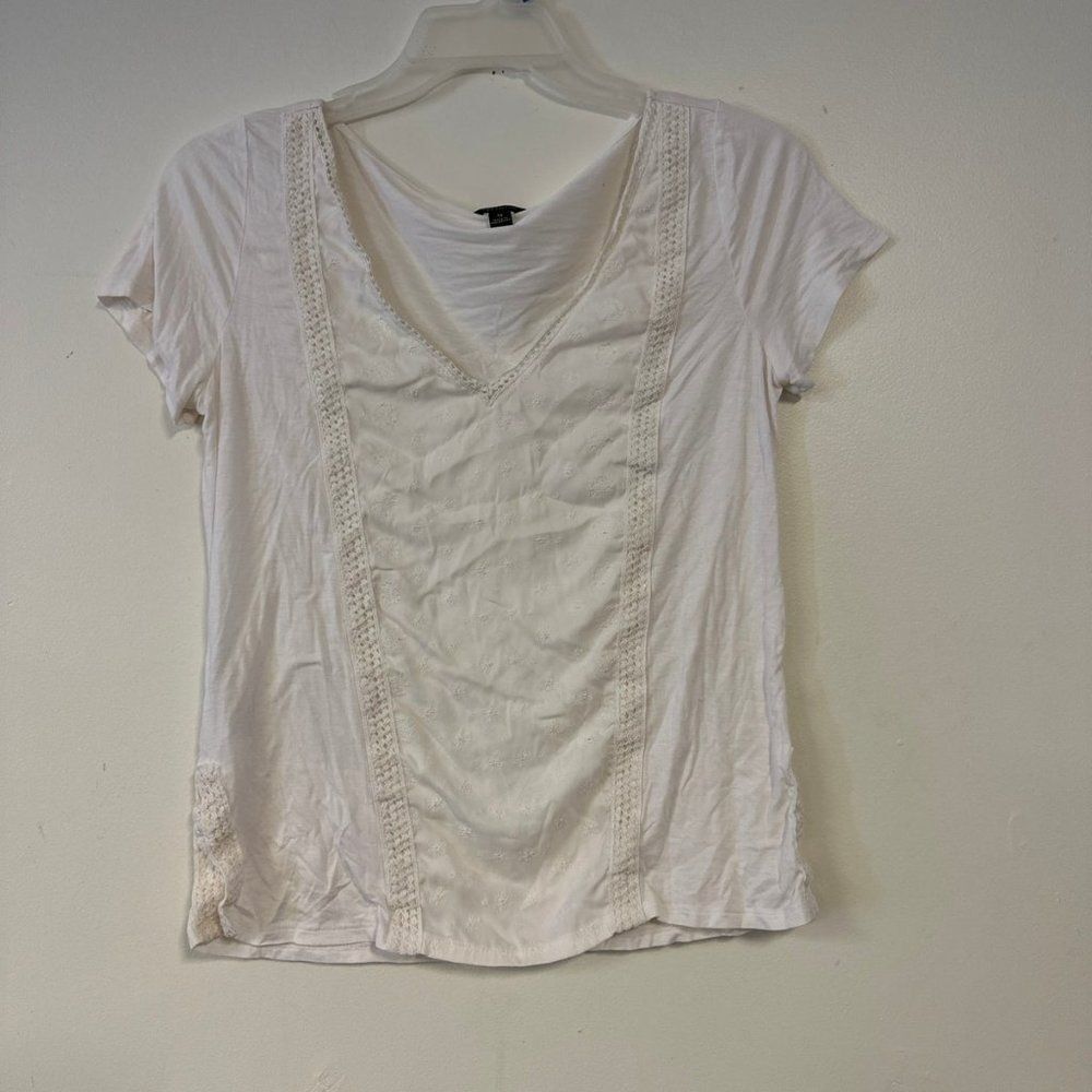 Women’s White Medium Ann Taylor Shirt Top
